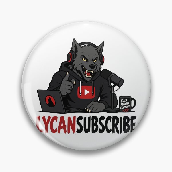 Item preview, LYCANSUBSCRIBE! | Werewolf Podcaster/YouTuber Like and Subscribe Pun Halloween Print designed and sold by ShirtRemarks.