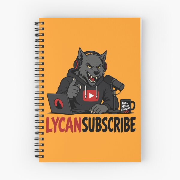 Item preview, LYCANSUBSCRIBE! | Werewolf Podcaster/YouTuber Like and Subscribe Pun Halloween Print designed and sold by ShirtRemarks.