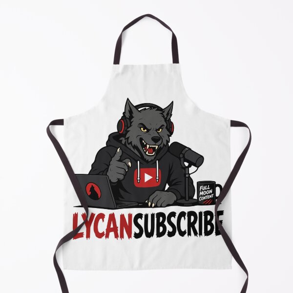 Item preview, LYCANSUBSCRIBE! | Werewolf Podcaster/YouTuber Like and Subscribe Pun Halloween Print designed and sold by ShirtRemarks.