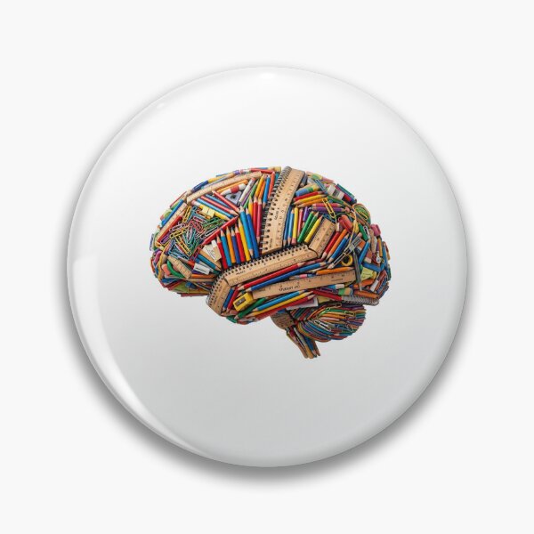 Item preview, Creative Brain Made of School Supplies designed and sold by fadli2020.