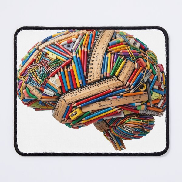Item preview, Creative Brain Made of School Supplies designed and sold by fadli2020.