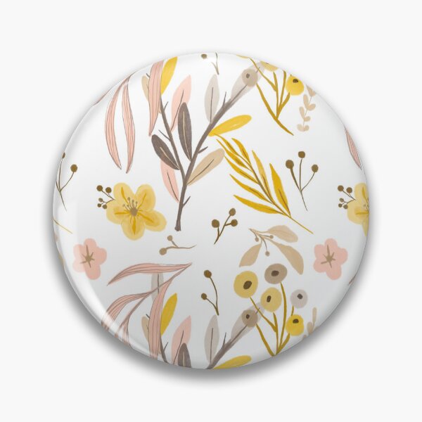 Item preview, Soft Yellow Botanical Pattern – Watercolour Wildflower Design designed and sold by My Gluten Free Life UK.