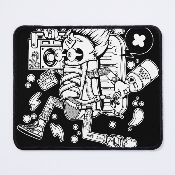 Item preview, Cartoon Sneaker Character Holding Boombox Radio designed and sold by Lexkon Liu's art.