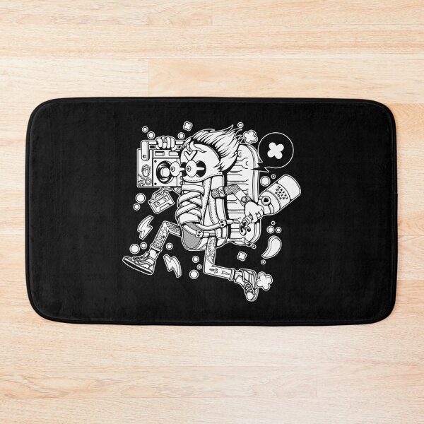 Item preview, Cartoon Sneaker Character Holding Boombox Radio designed and sold by Lexkon Liu's art.