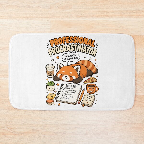 Item preview, Cute Red Panda Professional Procrastinator Funny Lazy Shirt — Tomorrow Is Also A Day Kawaii Humor Gift Tee designed and sold by MaynyStudio.