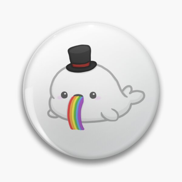 Item preview, Cute Rainbow barf Beluga Whale Sticker designed and sold by Belugaverse.