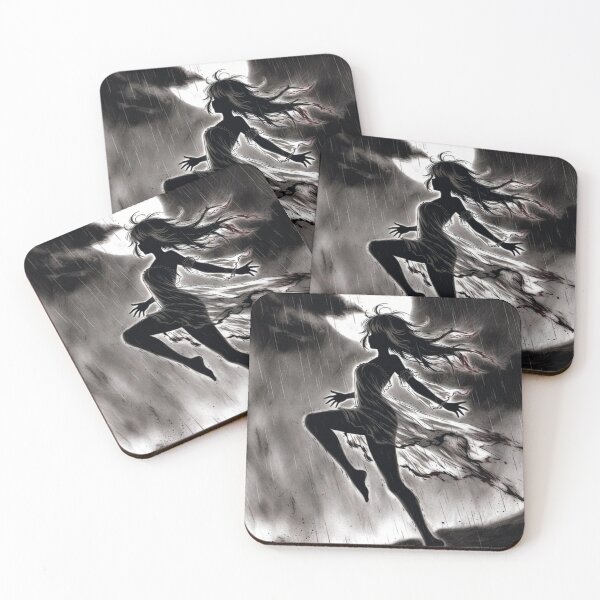 Item preview, Moonlight Dance in the Rain, Anime Silhouette designed and sold by Amber Sky Creations.