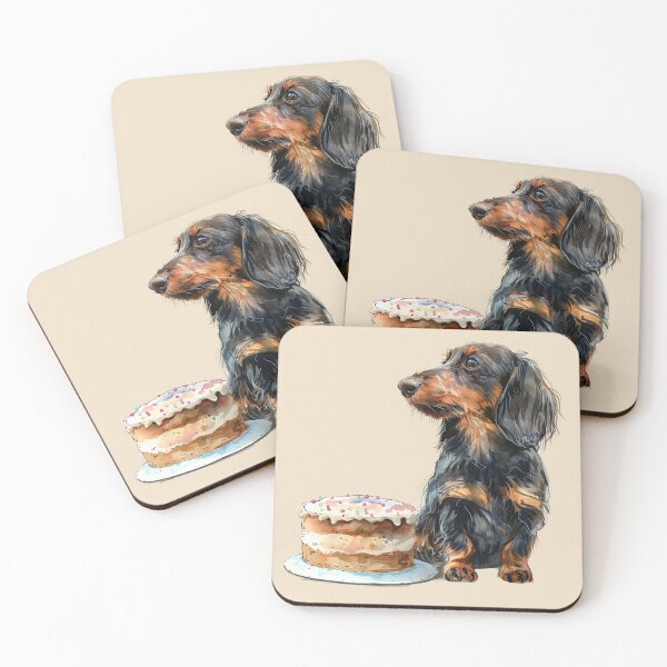 Item preview, Celebration Dachshund with Cake designed and sold by Erika Kaisersot.