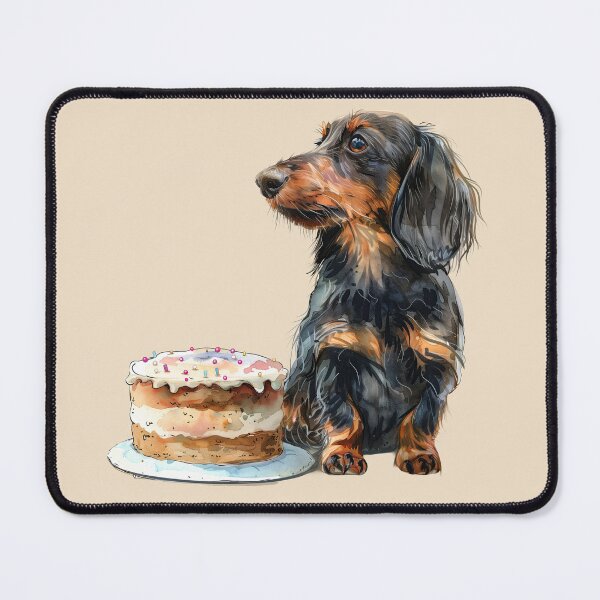 Item preview, Celebration Dachshund with Cake designed and sold by Erika Kaisersot.