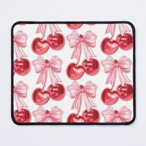 Item preview, Cute Pink Cherry with Glossy Ribbon Bow designed and sold by PMSNshop.