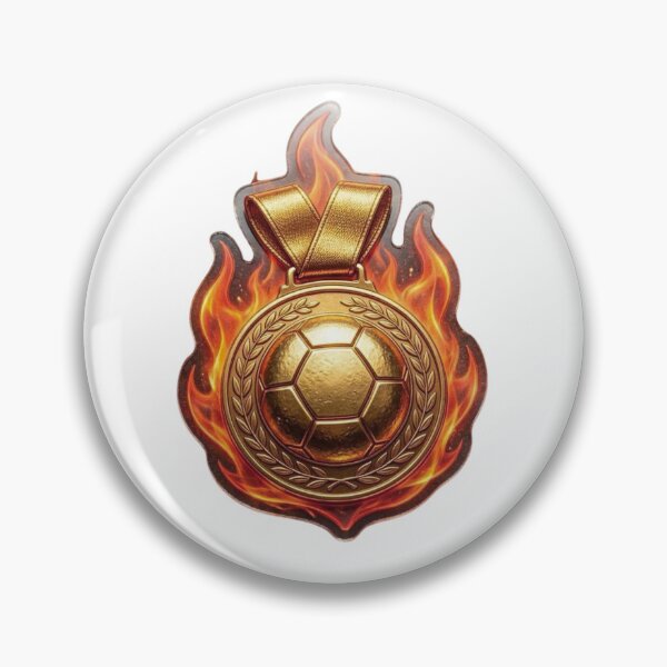 Item preview, Flaming Soccer Medal Sticker | Football Champion Award Badge | Sports Victory Emblem designed and sold by Pandey14.