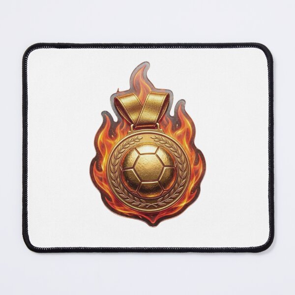 Item preview, Flaming Soccer Medal Sticker | Football Champion Award Badge | Sports Victory Emblem designed and sold by Pandey14.