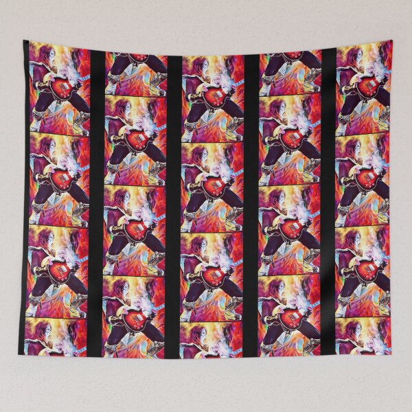 Item preview, Psychedelic Rock Guitarist Fire Art designed and sold by MagicEagleStore.