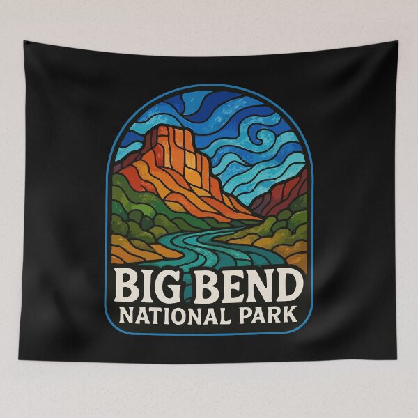 Item preview, Big Bend Texas Travel Stained Glass Art designed and sold by TomFrontierArt.