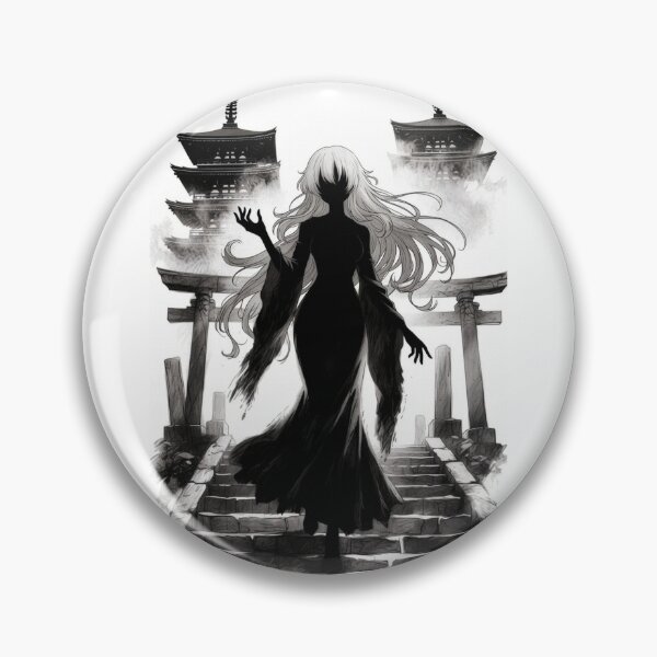Item preview, Temple Ghost, Anime Silhouette at the Torii Gate designed and sold by Amber Sky Creations.