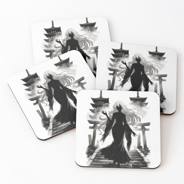Item preview, Temple Ghost, Anime Silhouette at the Torii Gate designed and sold by Amber Sky Creations.
