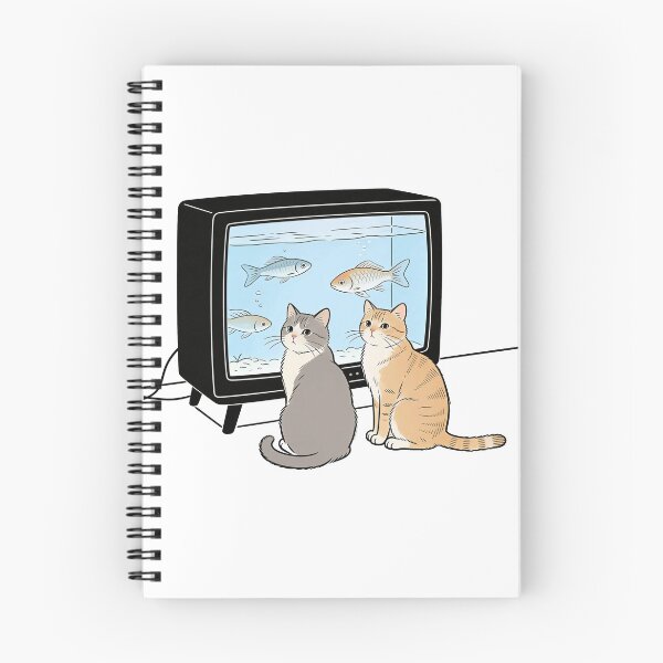 Item preview, Two cats watching an aquarium tv designed and sold by Jolliedd.