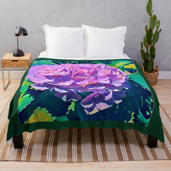 Item preview, Impressionist Purple Hydrangea Flower Digital Illustration designed and sold by BalkanBloom.