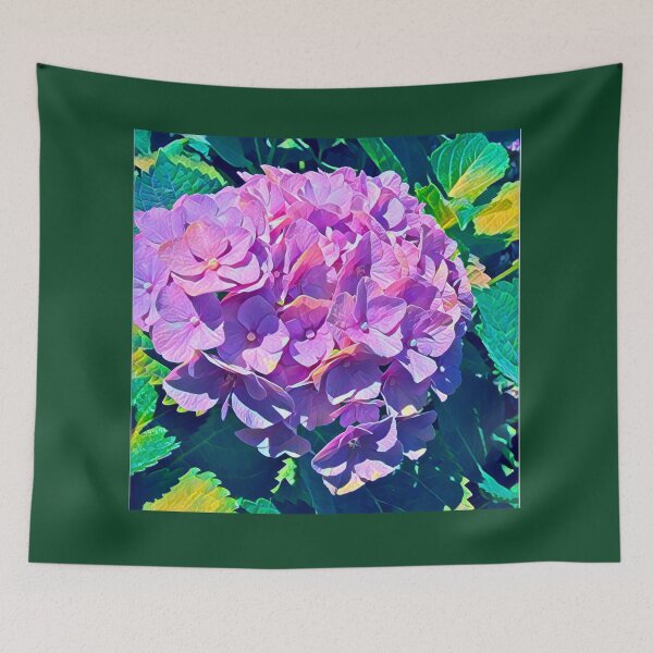 Item preview, Impressionist Purple Hydrangea Flower Digital Illustration designed and sold by BalkanBloom.