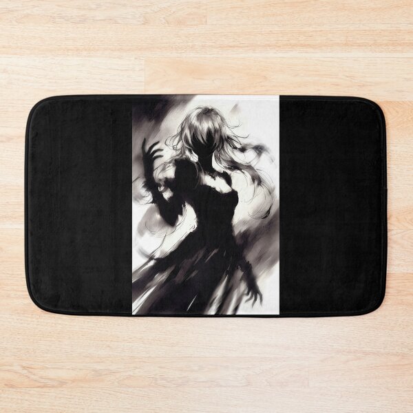 Item preview, Black Dress in the Storm, Anime Girl Silhouette designed and sold by Amber Sky Creations.