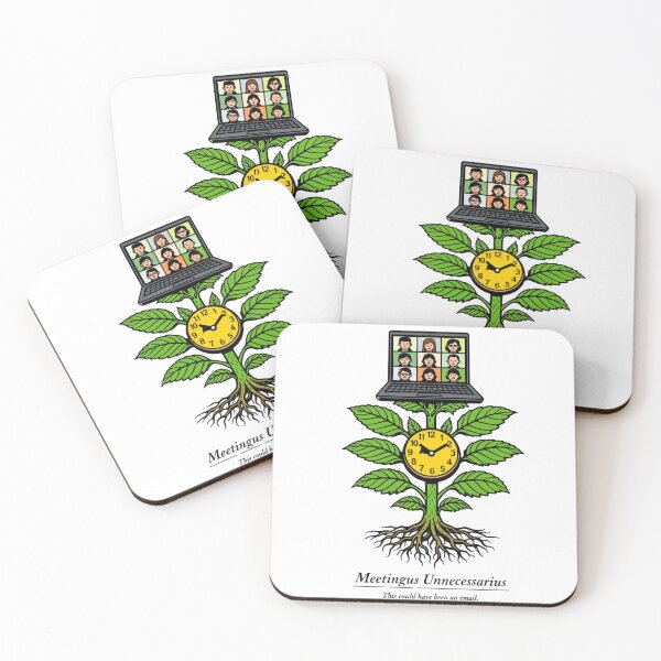 Item preview, Meetingus Unnecessarius Funny Office Plant Botanical Burnout Surreal Art Gift designed and sold by Print Loft.
