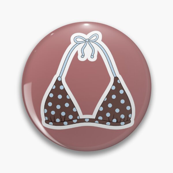 Item preview, Polka Bikini top - blue and brown designed and sold by janishataneja.