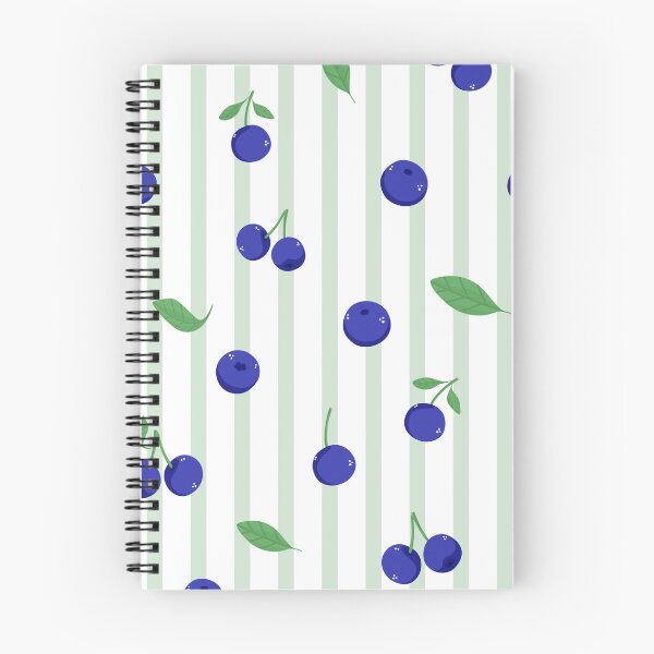 Item preview, Blueberry Pattern – Cute Fruit Seamless Design with Green Stripes designed and sold by My Gluten Free Life UK.
