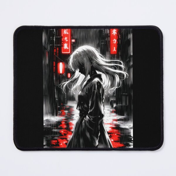 Item preview, Red Neon Rain, Anime Girl in the Alley designed and sold by Amber Sky Creations.