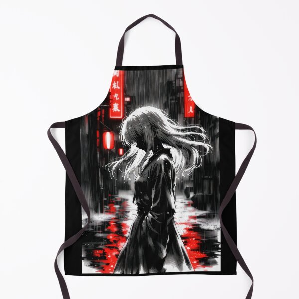 Item preview, Red Neon Rain, Anime Girl in the Alley designed and sold by Amber Sky Creations.
