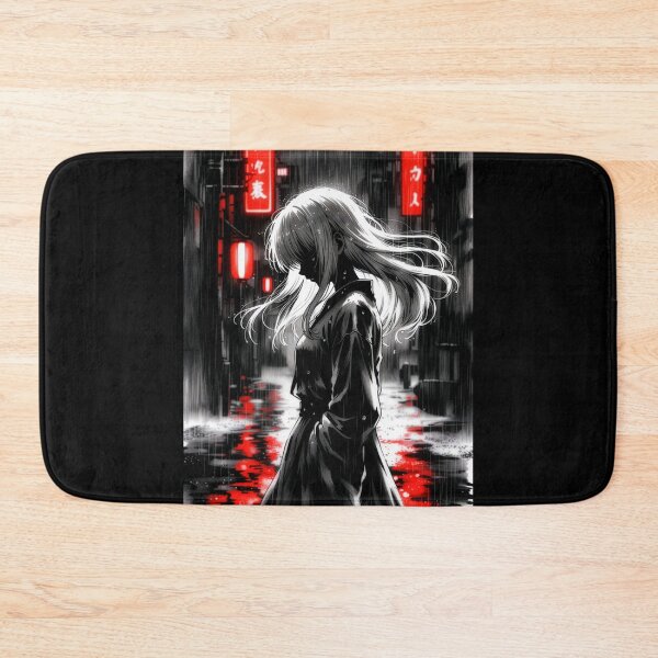 Item preview, Red Neon Rain, Anime Girl in the Alley designed and sold by Amber Sky Creations.