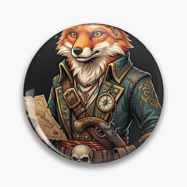Item preview, Pirate Captain Fox Adventure T-Shirt for Nautical and Animal Art Lovers designed and sold by MERAKISL.