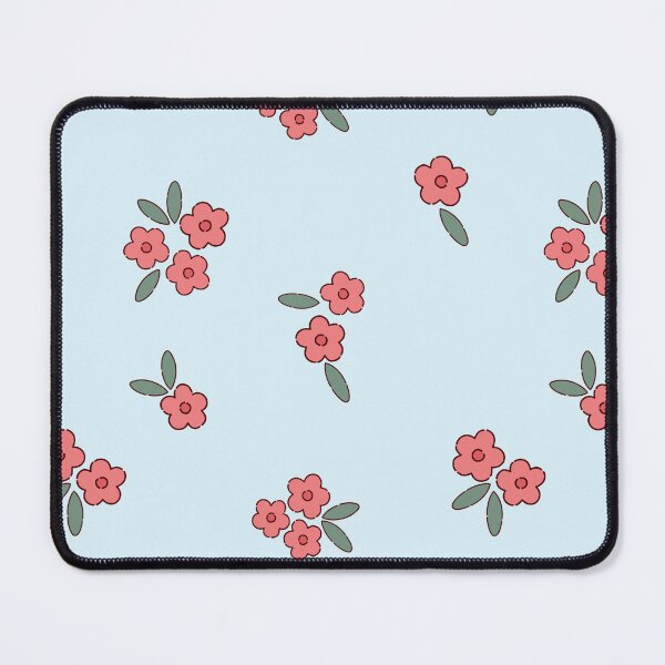 Item preview, Pink Flowers on Blue – Vintage Inspired Floral Seamless Pattern designed and sold by My Gluten Free Life UK.