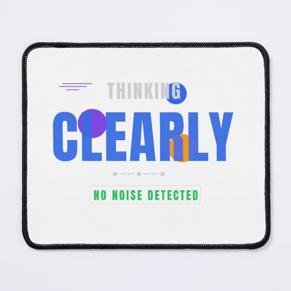 Item preview, Thinking Clearly – Modern Tech Typography Design designed and sold by HeartAndArtShop.