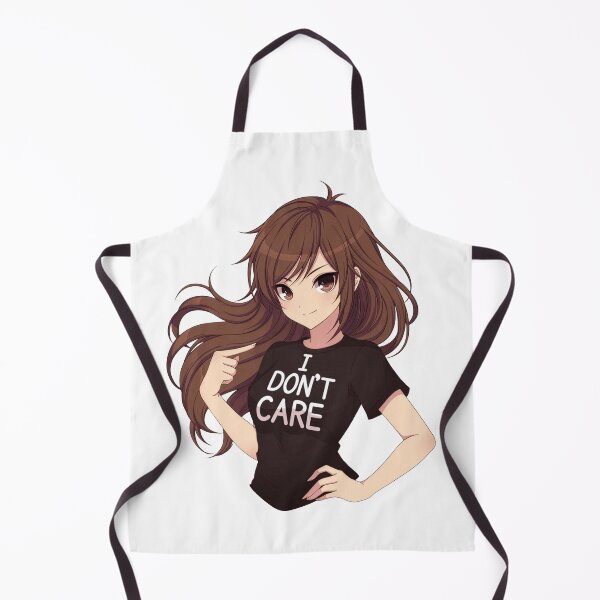 Item preview, I Don't Care Sarcastic Anime Girl Funny Quote designed and sold by Amber Sky Creations.