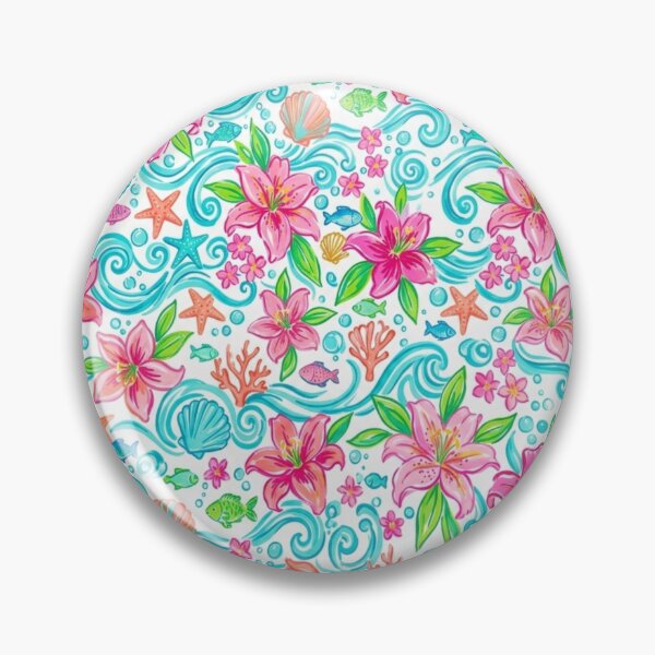 Item preview, Summer Lily Ocean Pattern with Seashells and Starfish designed and sold by FashioonTrends.