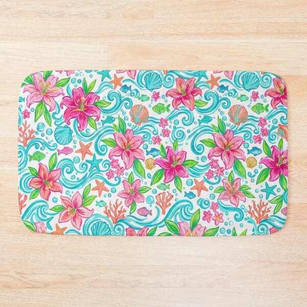 Item preview, Summer Lily Ocean Pattern with Seashells and Starfish designed and sold by FashioonTrends.