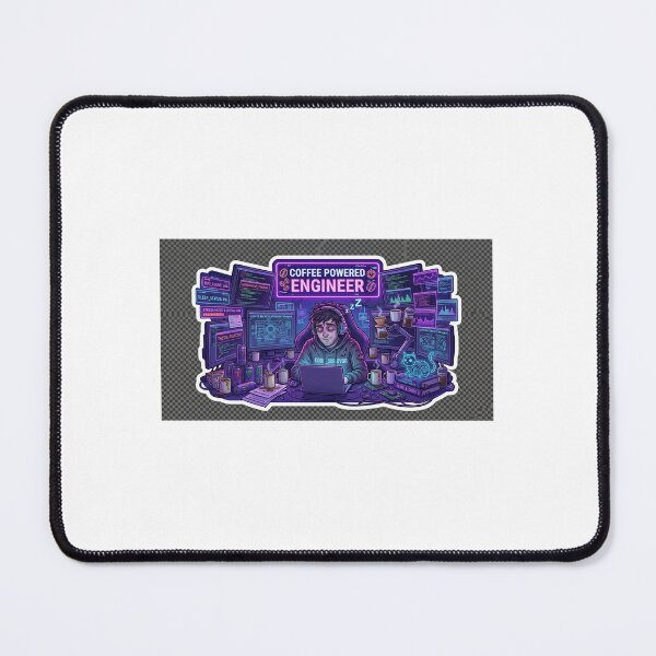 Item preview, Coffee Powered Engineer | Funny Coding Sticker designed and sold by BrahmiArts.