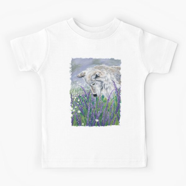 Vista previa del artículo con la obra «Lobo lavanda», diseñado y vendido por tinaschofield.