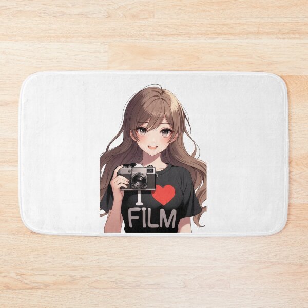 Item preview, Film Photography Anime Girl I Love Film | Poster | Sticker designed and sold by Amber Sky Creations.