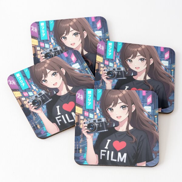 Item preview, I Love Film, Film Photography Anime Girl Neon Tokyo | Analog retro designed and sold by Amber Sky Creations.