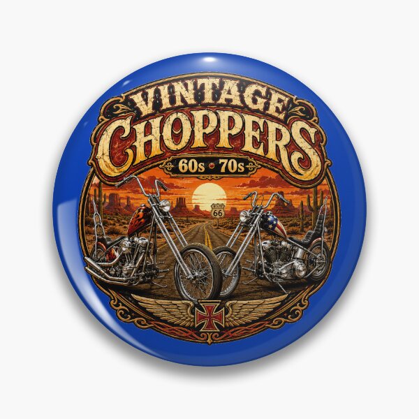 Item preview, Vintage Choppers 60s & 70s – Retro Biker Motorcycle Design designed and sold by VERYOLDROAD BY AXTON BROWNING .