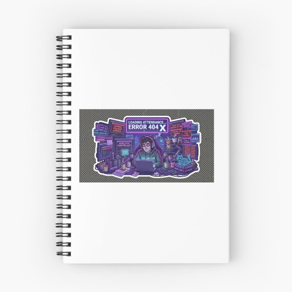 Item preview, Loading Attendance Error 404 | Funny Student Sticker designed and sold by BrahmiArts.