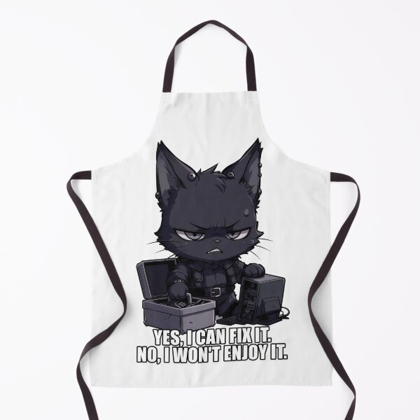 Item preview, Yes I Can Fix It No I Won't Enjoy It Funny IT Cat Quote | Geek Tech designed and sold by Amber Sky Creations.