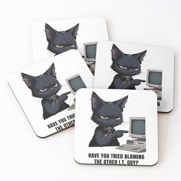 Item preview, Have You Tried Blaming The Other IT Guy?  Funny IT Cat | Tech designed and sold by Amber Sky Creations.