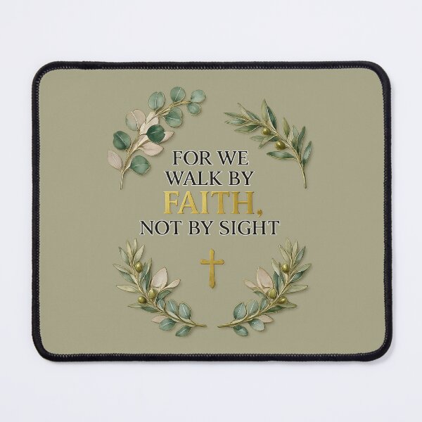 Item preview, For We Walk By Faith Not By Sight - Christian Bible Verse Aesthetic designed and sold by TheDailyCross1.