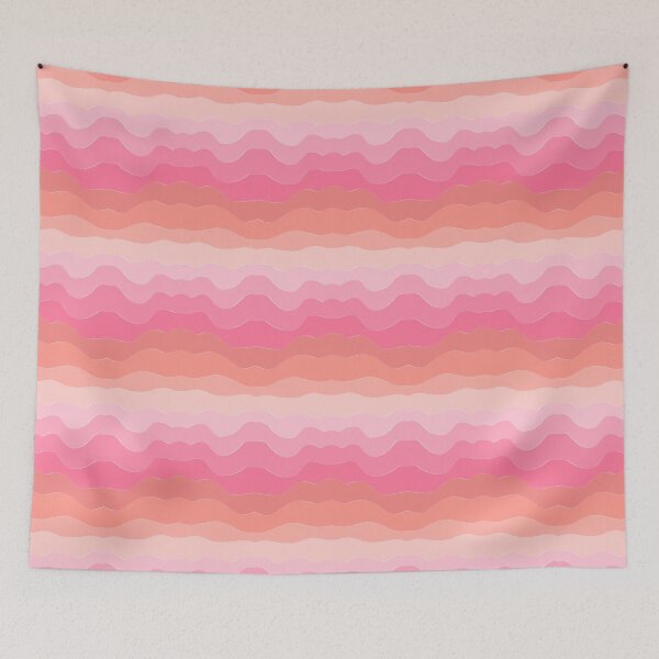 Item preview, Pink and Peach Ripple Stripes  designed and sold by JaygiesDesign.