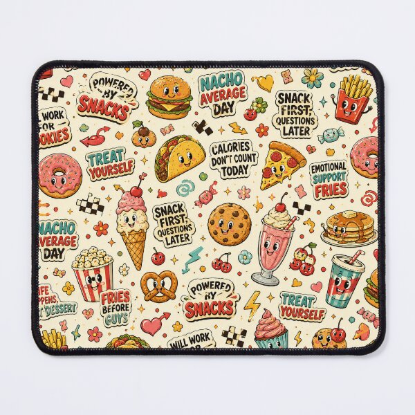 Item preview, Emotional Support Fries Retro Food Seamless All Over Print Pattern designed and sold by OpenDreamArts.