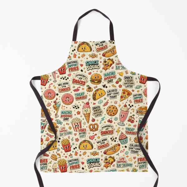 Item preview, Emotional Support Fries Retro Food Seamless All Over Print Pattern designed and sold by OpenDreamArts.