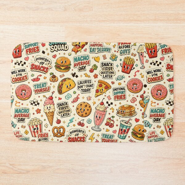 Item preview, Emotional Support Fries Retro Food Seamless All Over Print Pattern designed and sold by OpenDreamArts.
