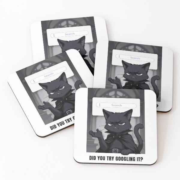 Item preview, Funny Sarcastic IT Support Cat Did You Try Searching Tech Help Quote designed and sold by Amber Sky Creations.